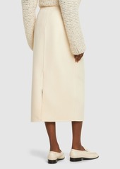 The Row Bartellette Brushed Cashmere Midi Skirt