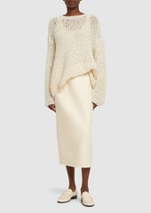 The Row Bartellette Brushed Cashmere Midi Skirt