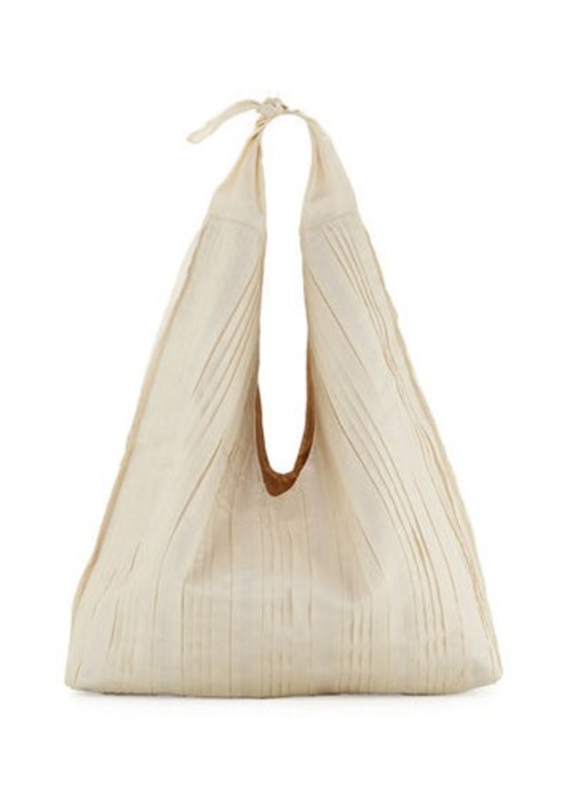 The Row Bindle Pleated Silk Mesh Hobo Bag