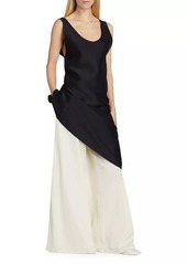 The Row Bumi Wool-Silk Sleeveless Midi-Dress