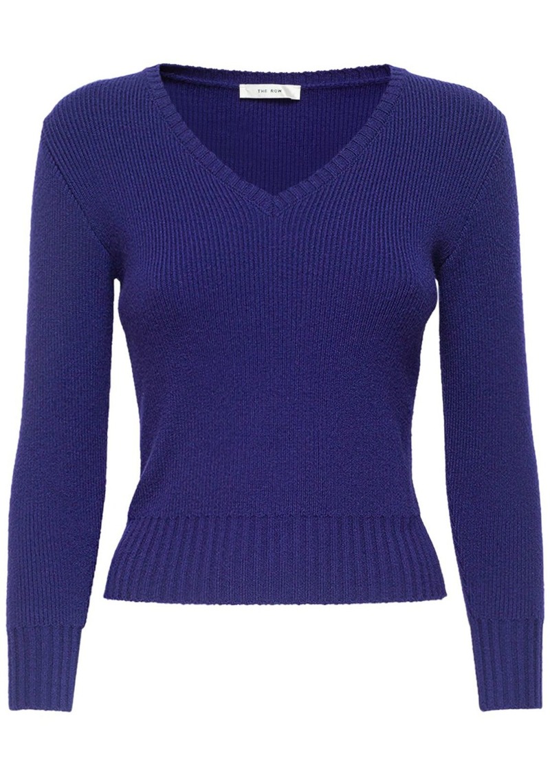 The Row Cael Cashmere Blend Knit Sweater
