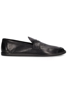 The Row Cary Leather Loafers