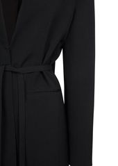 The Row Clio Belted Collarless Wool Serge Jacket