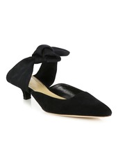 The Row Coco Bow Suede & Grosgrain Mules