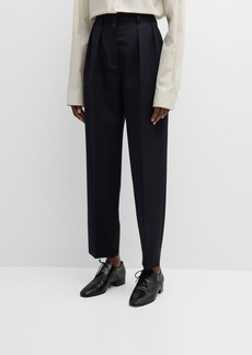 The Row Corby Pleated Tapered Wool Pants