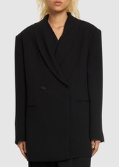 The Row Diomede Wool Blend Shawl Collar Jacket