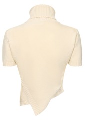 The Row Dria Asymmetric Cashmere Blend Knit Top