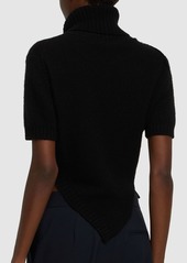 The Row Dria Asymmetric Cashmere Blend Knit Top