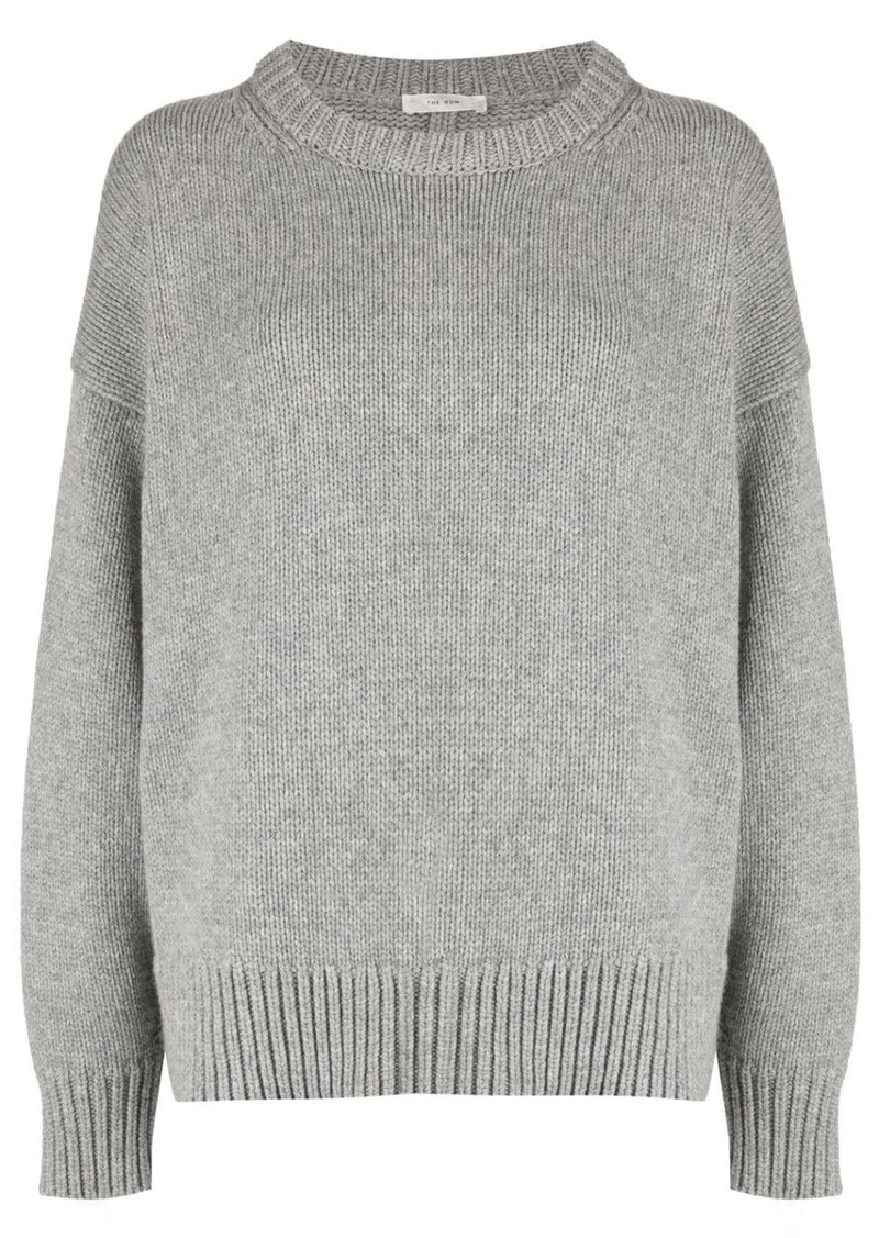 The Row drop-shoulder crewneck jumper