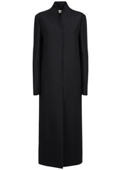 The Row Egle Wool & Silk Satin Long Coat