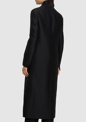 The Row Egle Wool & Silk Satin Long Coat