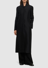 The Row Egle Wool & Silk Satin Long Coat