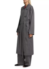 The Row Eric Silk Double-Breasted Trench Coat