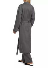 The Row Eric Silk Double-Breasted Trench Coat