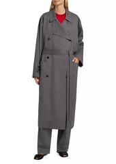 The Row Eric Silk Double-Breasted Trench Coat