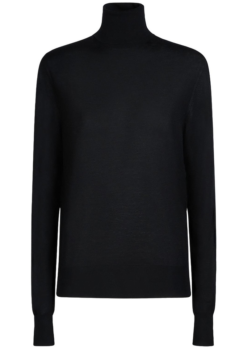 The Row Eva Cashmere Knit Turtleneck Top