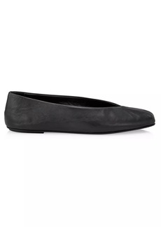 The Row Eva Two Leather Ballet Flats