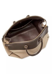 The Row George Leather & Canvas Duffel Bag