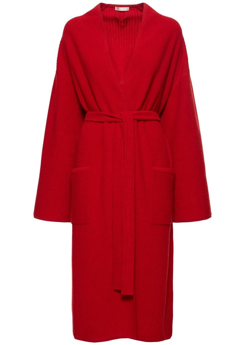 The Row Ghali Belted Cashmere Knit Long Coat