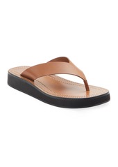 The Row Ginza Flip-Flop Smooth Calfskin Sandals