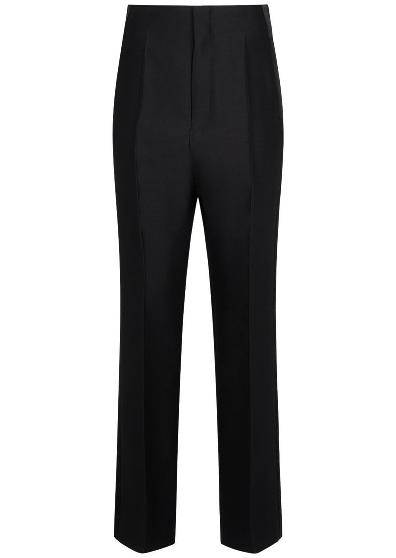 The Row Hector Wool & Silk Straight Pants