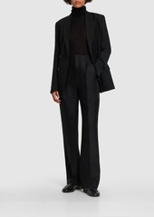 The Row Hector Wool & Silk Straight Pants