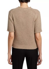 The Row Hibiscus Cashmere Short-Sleeve Knit Top