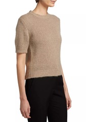 The Row Hibiscus Cashmere Short-Sleeve Knit Top