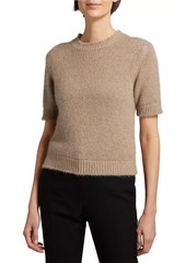 The Row Hibiscus Cashmere Short-Sleeve Knit Top