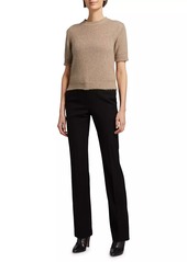 The Row Hibiscus Cashmere Short-Sleeve Knit Top