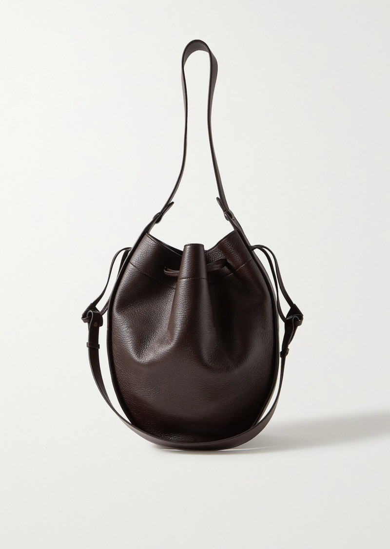 large leather bucket handbags