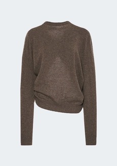 The Row Laris Twist Back Top Cashmere Taupe