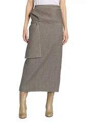 The Row Laz Tie Wool Midi-Skirt