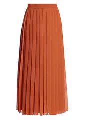 The Row Magda Pleated Silk Skirt