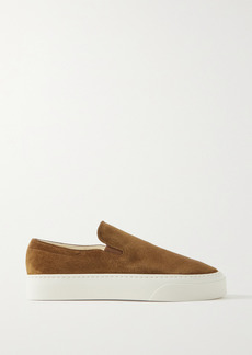 The Row Marie H Suede Slip-on Sneakers