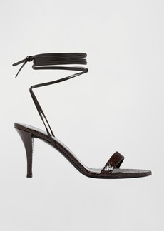 The Row Maud Ankle-Tie Leather Gladiator Sandals
