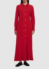 The Row Myra Silk Long Shirt Dress