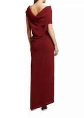 The Row Nassau Silk Draped Maxi Dress