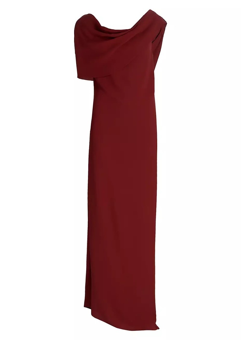 The Row Nassau Silk Draped Maxi Dress