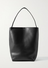 The Row N/s Park Textured-leather Tote in Black