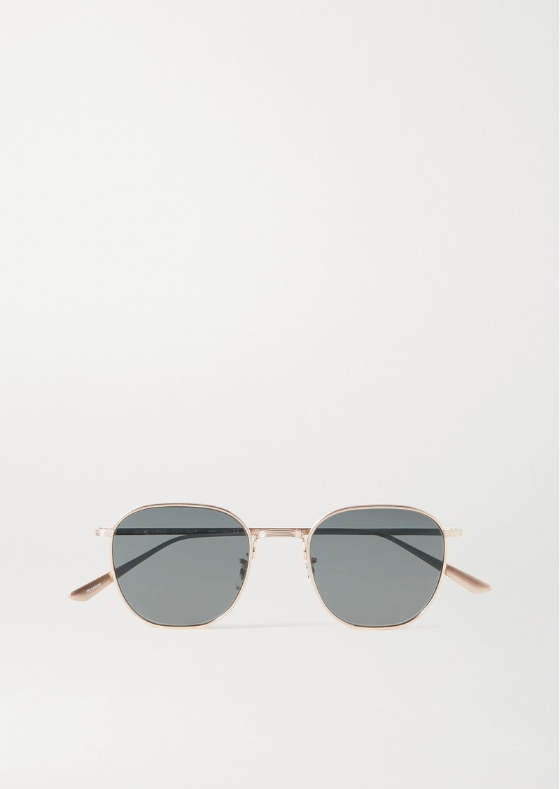 The Row Oliver Peoples Board Meeting 2 Round-frame Gold-tone Sunglasses |  Sunglasses