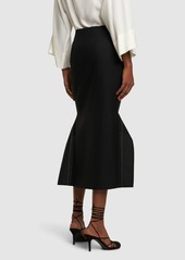 The Row Patillon Asymmetric Wool Midi Skirt