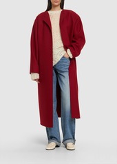The Row Priske Brushed Cashmere Collarless Coat