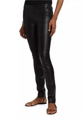 The Row Stretch Leather Moto Leggings