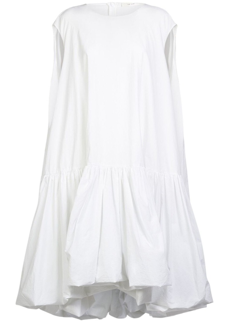 The Row Tadao Ruffled Poplin Midi Dress