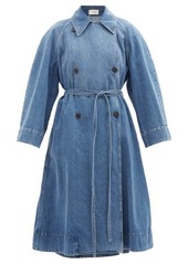The Row - Agathan Double-breasted Denim Coat - Womens - Blue