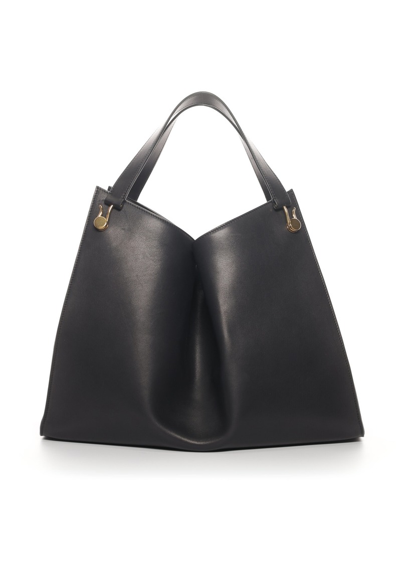 The Row - Alexia Leather Shoulder Bag - Black - OS - Moda Operandi