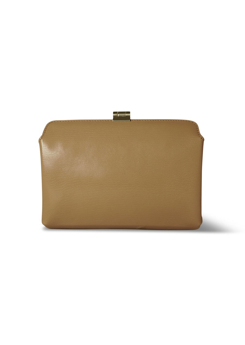 The Row - Amazon Leather Clutch - Neutral - OS - Moda Operandi