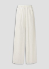 The Row - Andres cotton and silk-blend poplin wide-leg pants - White - XL