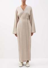 The Row - Aras Wool And Silk-blend Wrap Dress - Womens - Beige